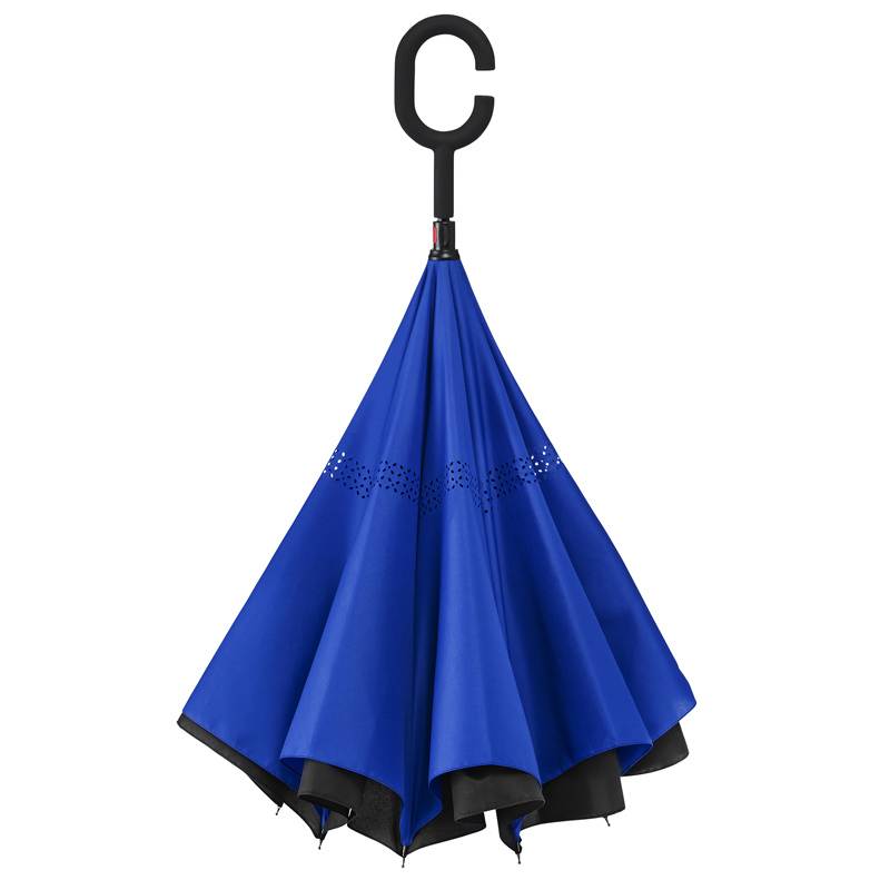 C Handle Umbrella Blue Standing