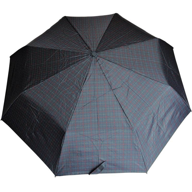 Ezpeleta Mens Grid Patterned Fully Automatic Folding Umbrella