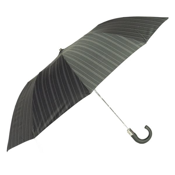Ezpeleta Large Folding Automatic Crook Handle Umbrella - Open, Side View
