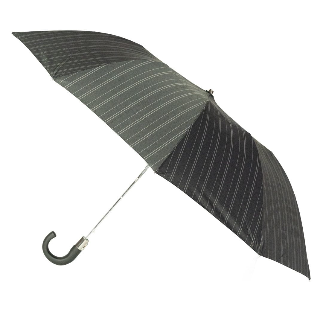 Ezpeleta Large Folding Automatic Crook Handle Umbrella - open, side view