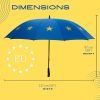 Dimensions of EU Flag Golf Umbrella
