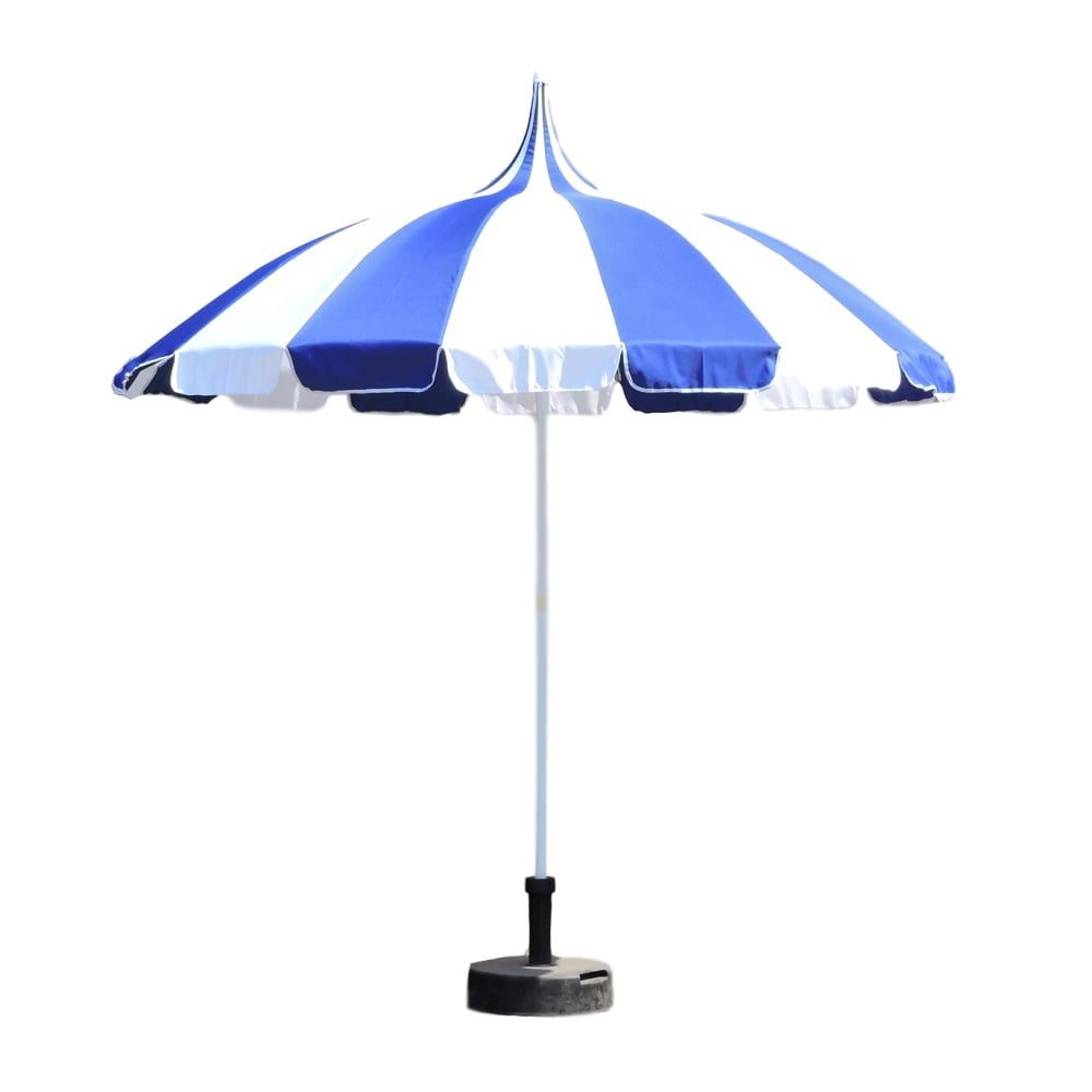 Blue and White Patio Pagoda Umbrella