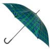 Green and Blue Tartan Walking Umbrella - open