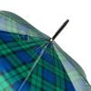 Green and Blue Tartan Walking Umbrella - top of canopy