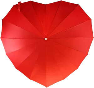 Red Heart Umbrella canopy viewed from above