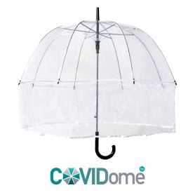 COVIDome extended length clear dome umbrella face shield