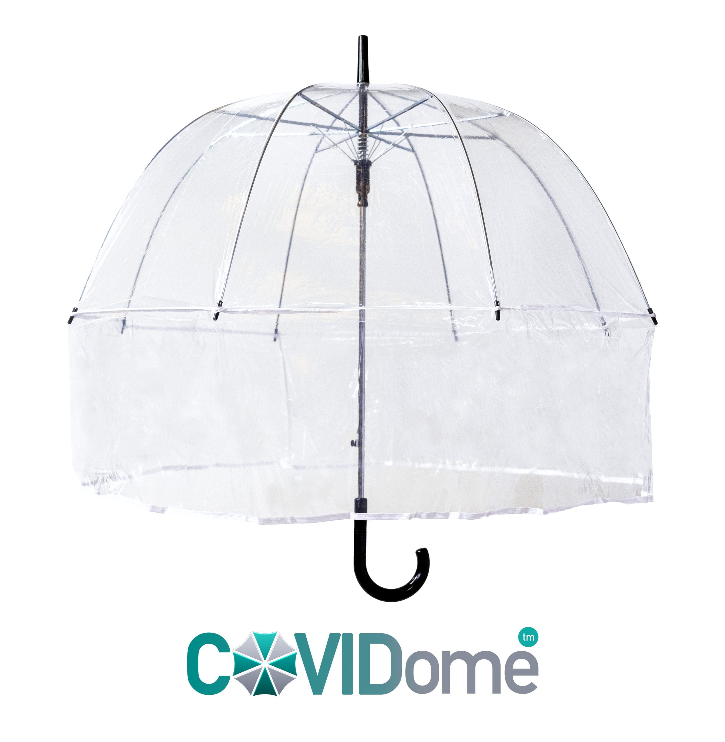 COVIDome extended length clear dome umbrella face shield