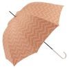Ladies UV Protective Umbrella - peach patterned - open - side view