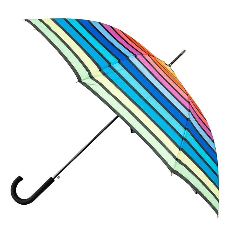 Rainbow Horizontal Striped Umbrella - open
