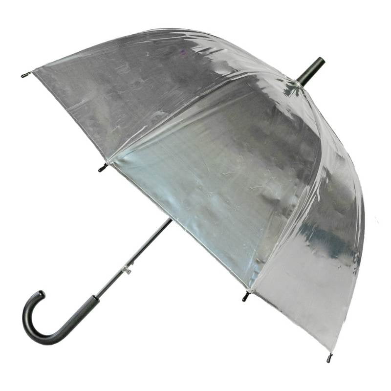 Silver Metallic Dome Umbrella open