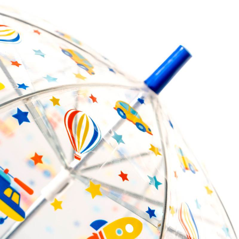 Boy's Clear Dome Umbrella canopy close-up
