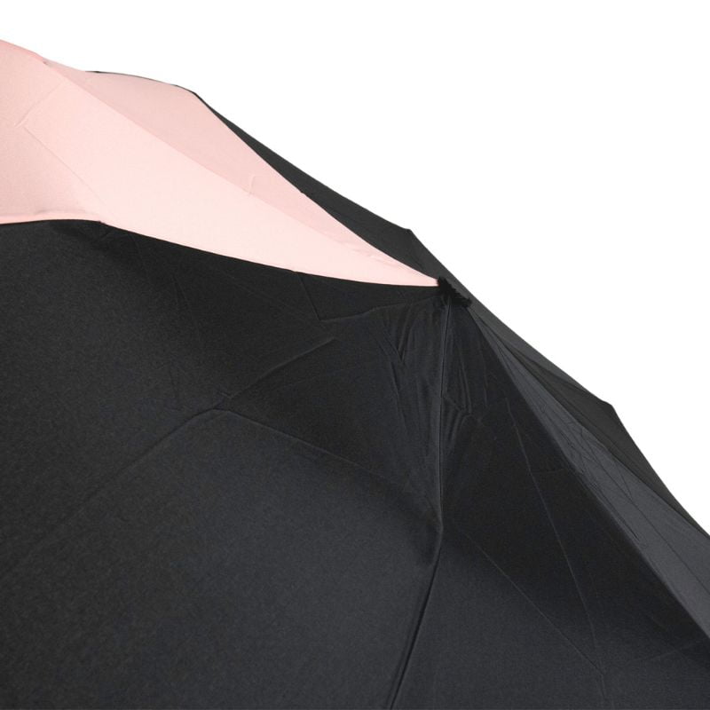 Automatic Pink and Black Compact Umbrellas Canopy