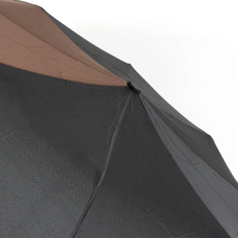 top of black and brown Ezpeleta 2 Color Automatic Folding Golf Umbrella XXL