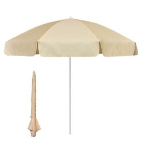 2m garden parasol - ivory/natural