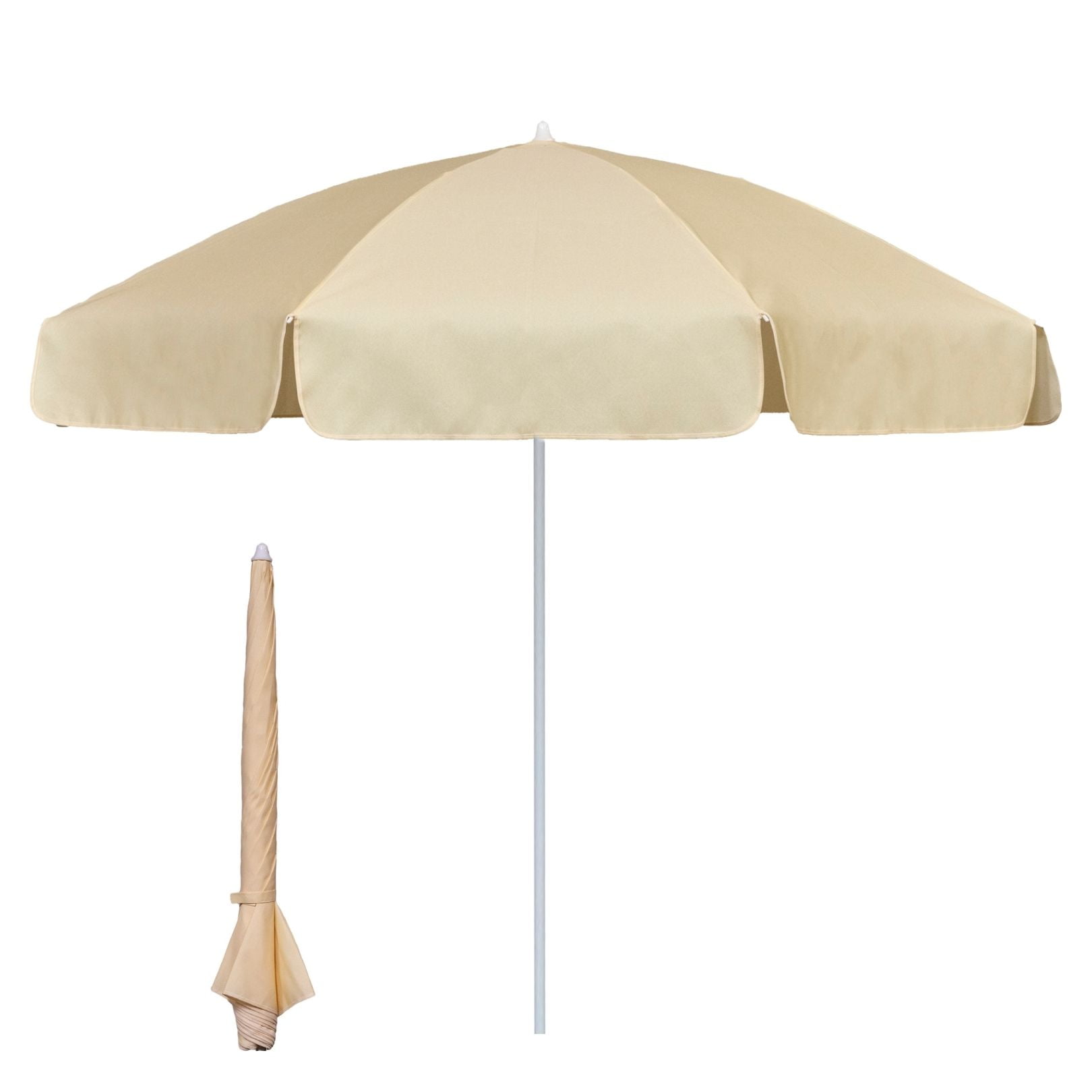 Water Repellent Polyester UV 30+,Pole Width 32 mm SUNMER Parasol 2M Garden Umbrella Sun Shading Push Up with Tilt