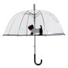 Scottie Dog Clear Dome Umbrella open, vertical