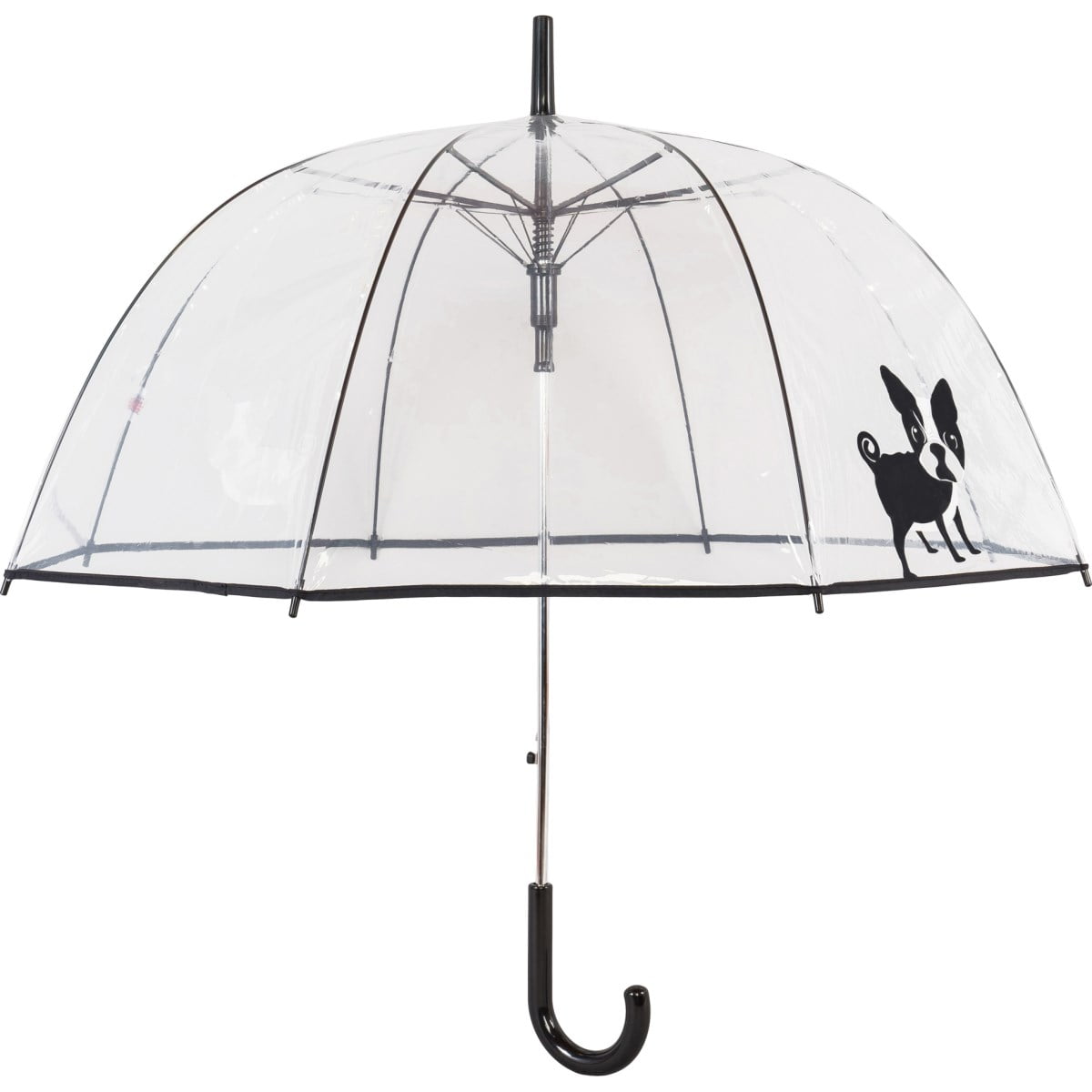Clear Dome French Bulldog Umbrella open