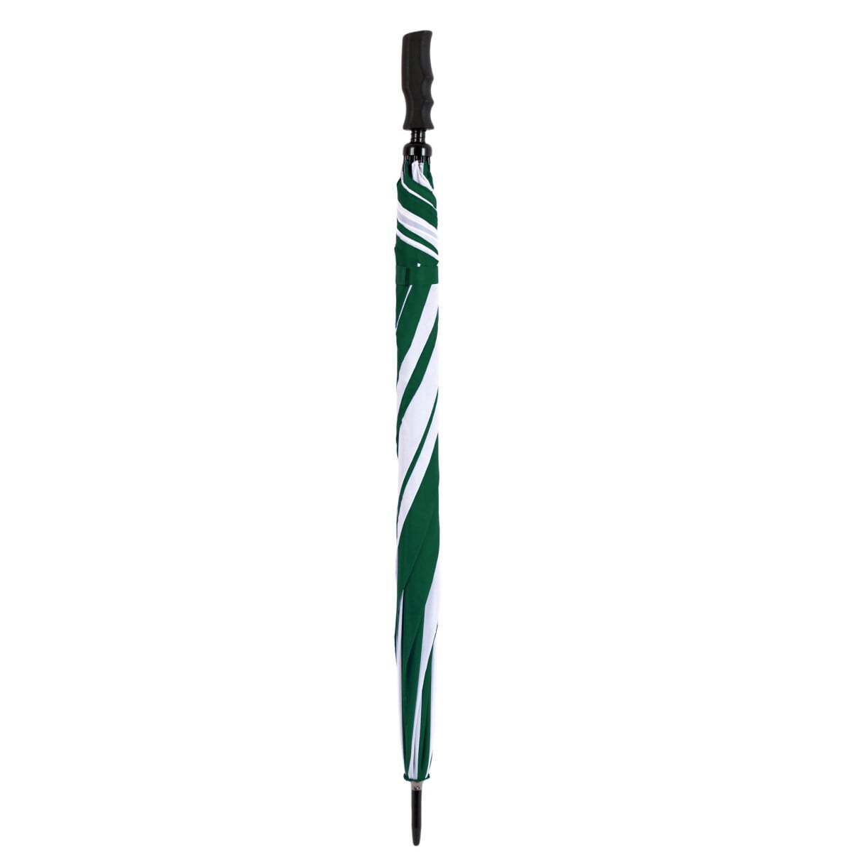 Green & White Golf Umbrella - Windproof closed