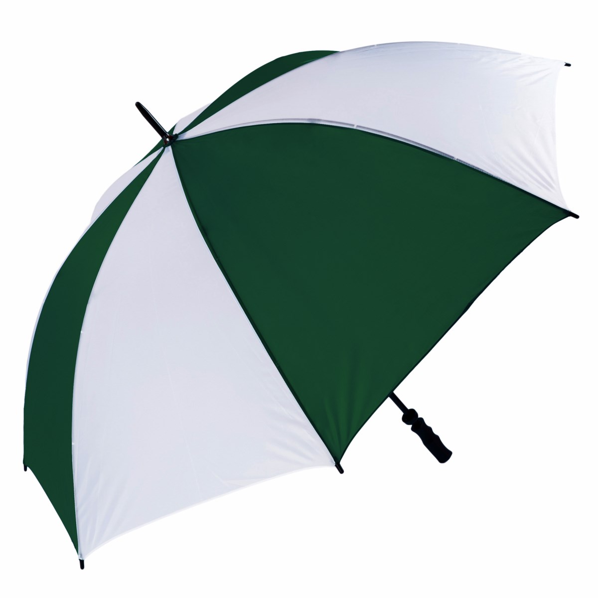Windproof Green & White Golf Umbrella