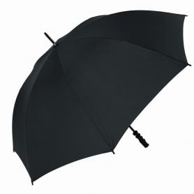 Black Golf Umbrella - open, angled