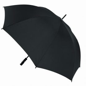 Black Golf Umbrella - open, angled