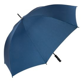 Navy Blue Golf Umbrella - open, angled