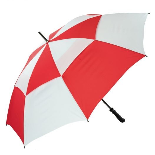 Red & White Windproof Golf Umbrella