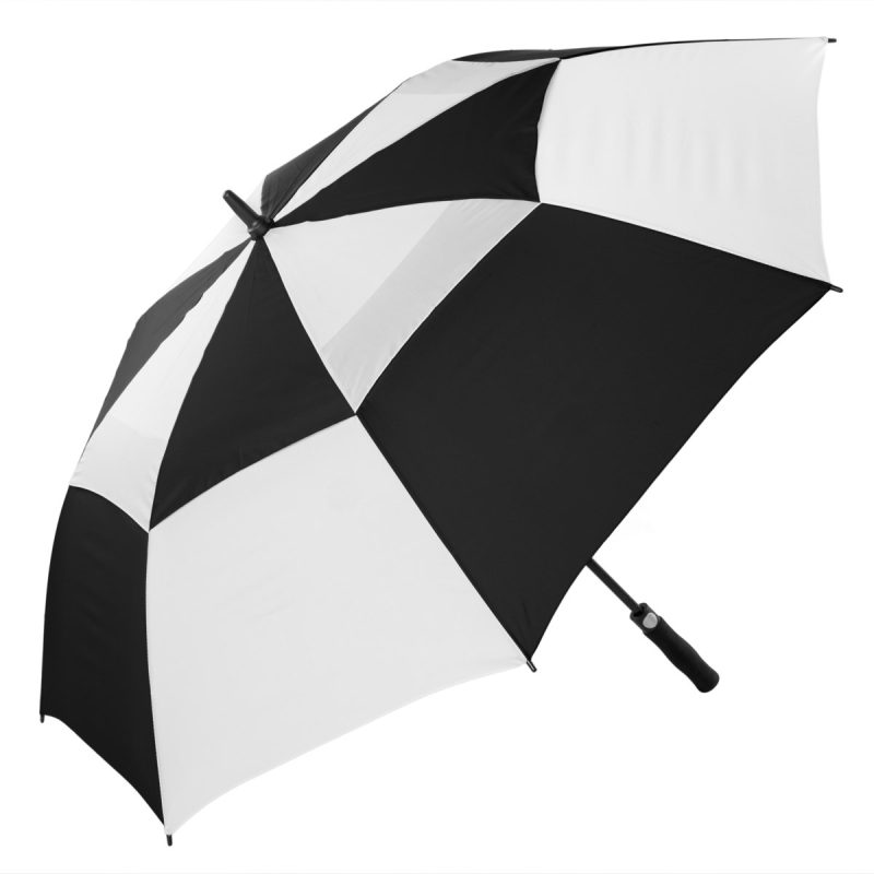 Black & White Vented Golf Umbrella