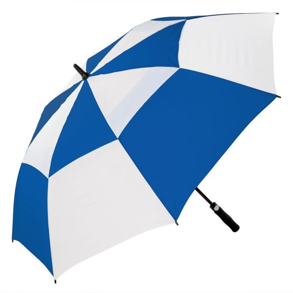 Premium Blue &Amp; White Golf Umbrella - Vented - Windproof - Automatic Opening
