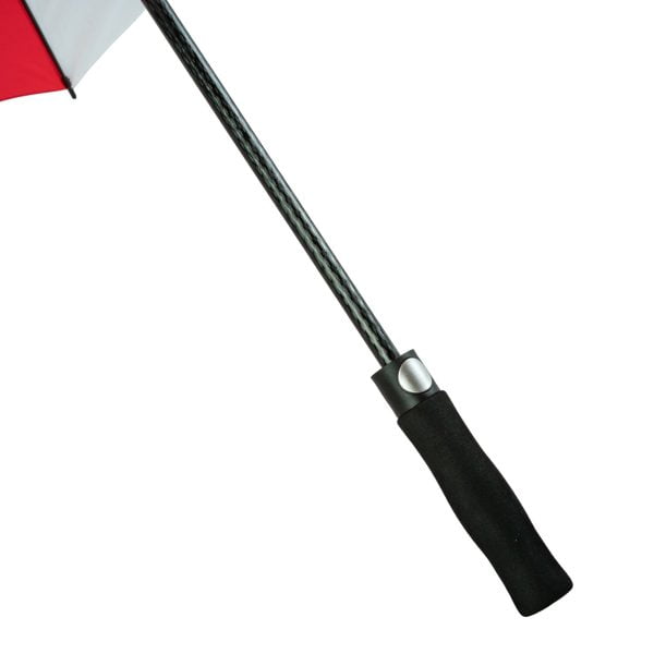 Handle And Shaft Of Premium Red &Amp; White Golf Umbrella - Vented - Windproof - Auto-Open