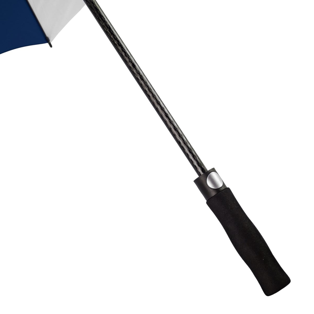 Handle and Shaft of Premium Navy & White Golf Umbrella - Windproof - Auto-Open