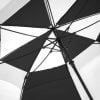 Underside and Frame of Premium Black & White Golf Umbrella - Vented - Windproof - Auto-Open