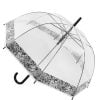 Snakeskin Umbrella, a clear plastic dome umbrella with a snakeskin-effect printed border.