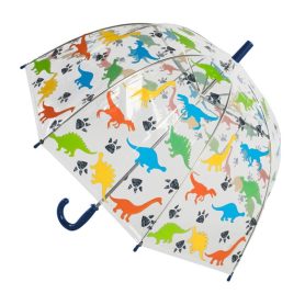 Kids dinosaur umbrella, clear dome umbrella with dinosaurs!