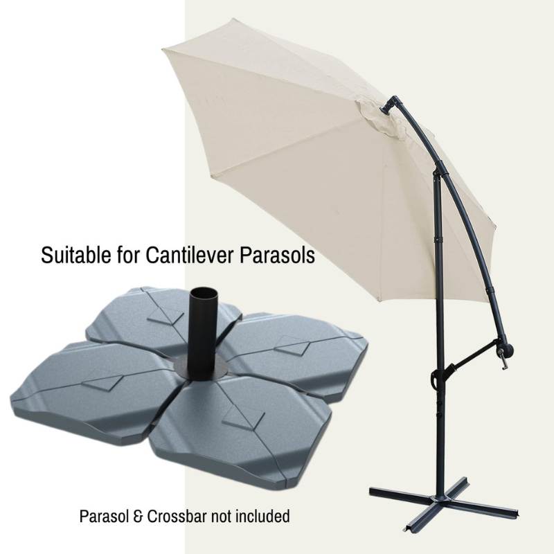 80kg cantilever parasol base tiles