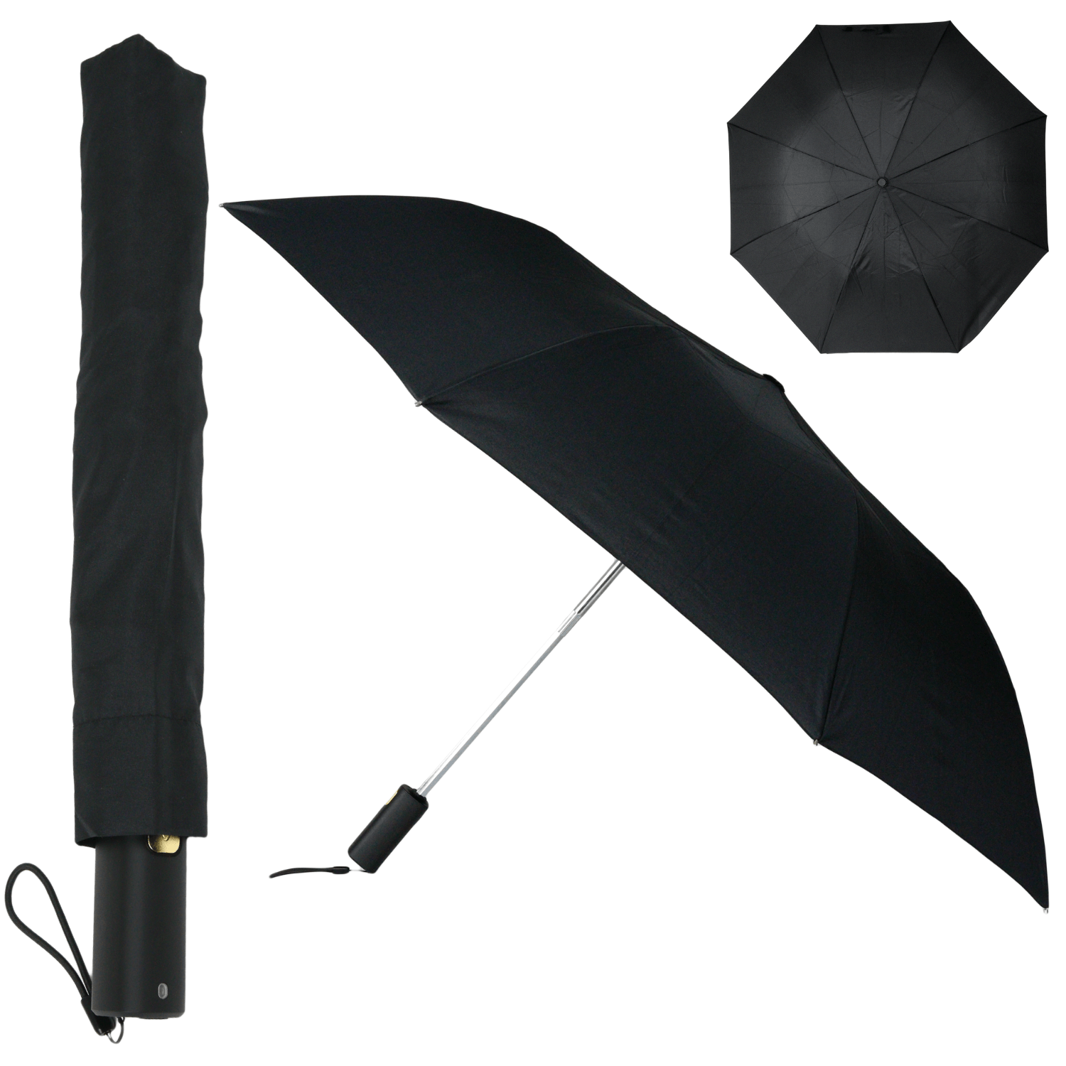 Unisex Black Premium Umbrella Auto Open Push Button Umbrella High Quality Design 