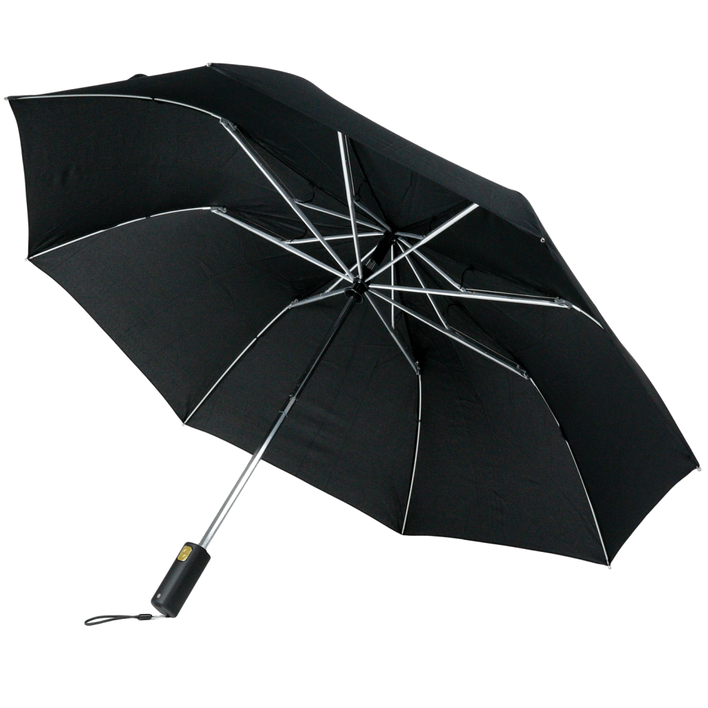 Underside of Black Compact Umbrella