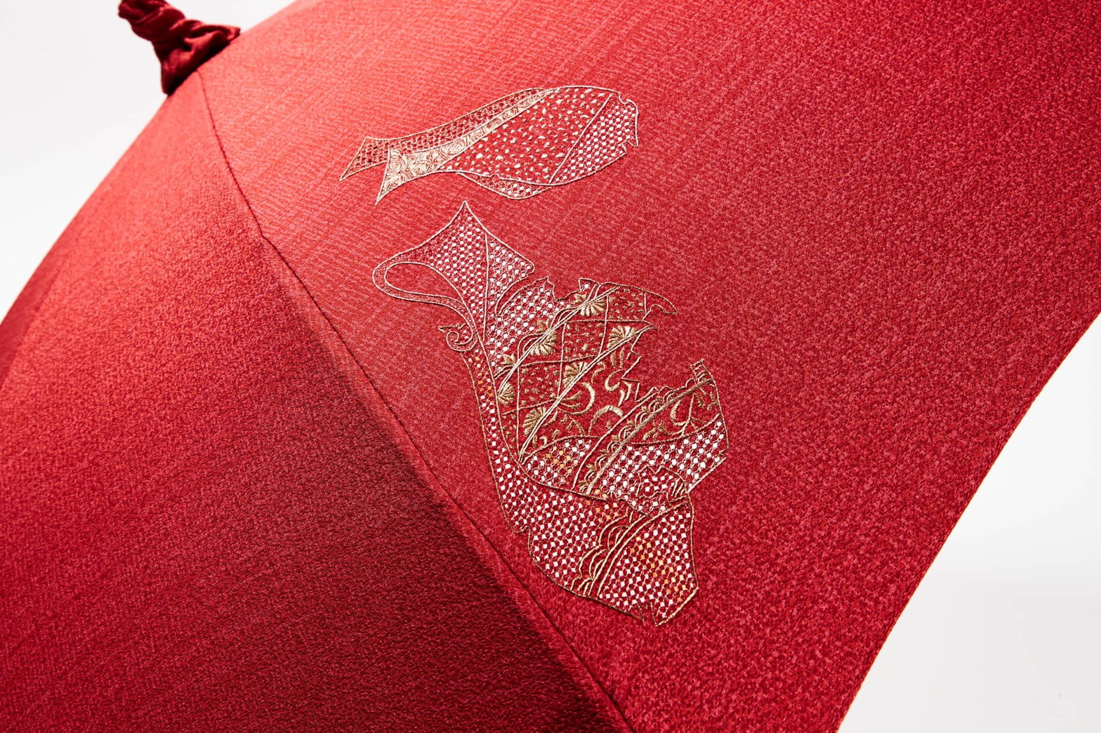 Japanese Kimono Shuka Umbrella Design Close-up
