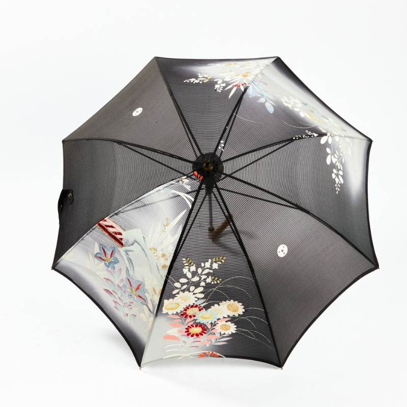 Japanese Kimono Kishoku Umbrella Rear View
