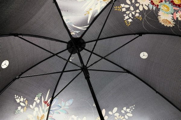 Japanese Kimono Kishoku Umbrella Underside
