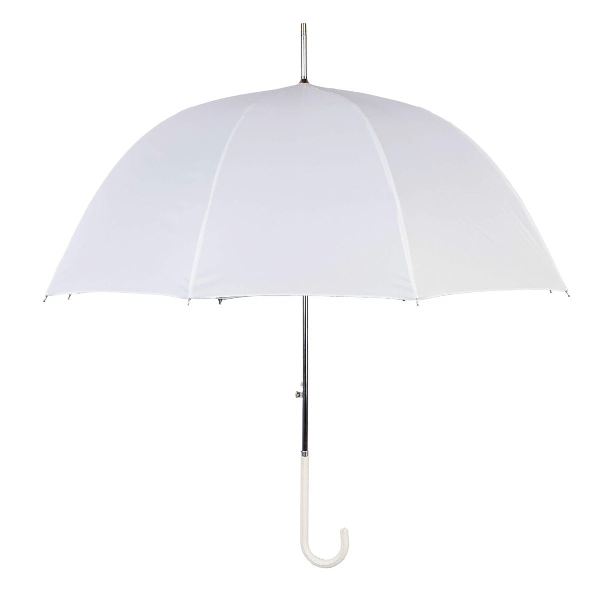 White Walking Wedding Umbrella Open Vertical