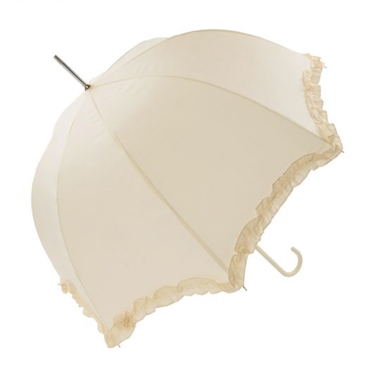 Ivory Frilled Umbrella