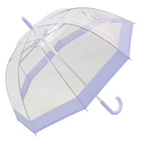 Pastel bordered dome umbrella available in a choice of 4 colours!