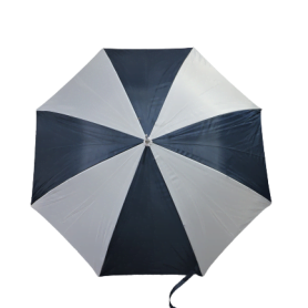Blue and white mini golf umbrella on special offer