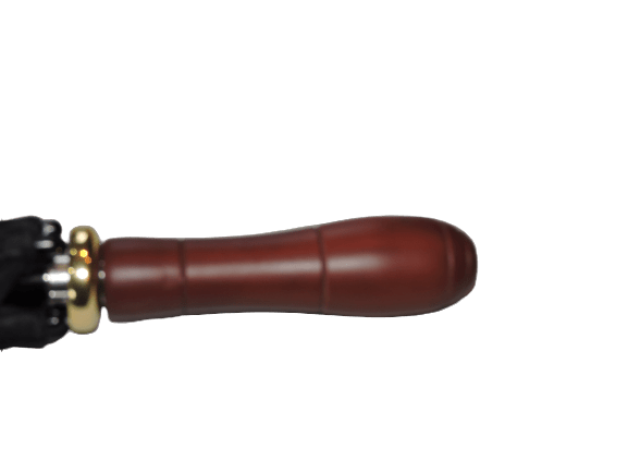 Heavy duty golf umbrella - close-up of wooden handle