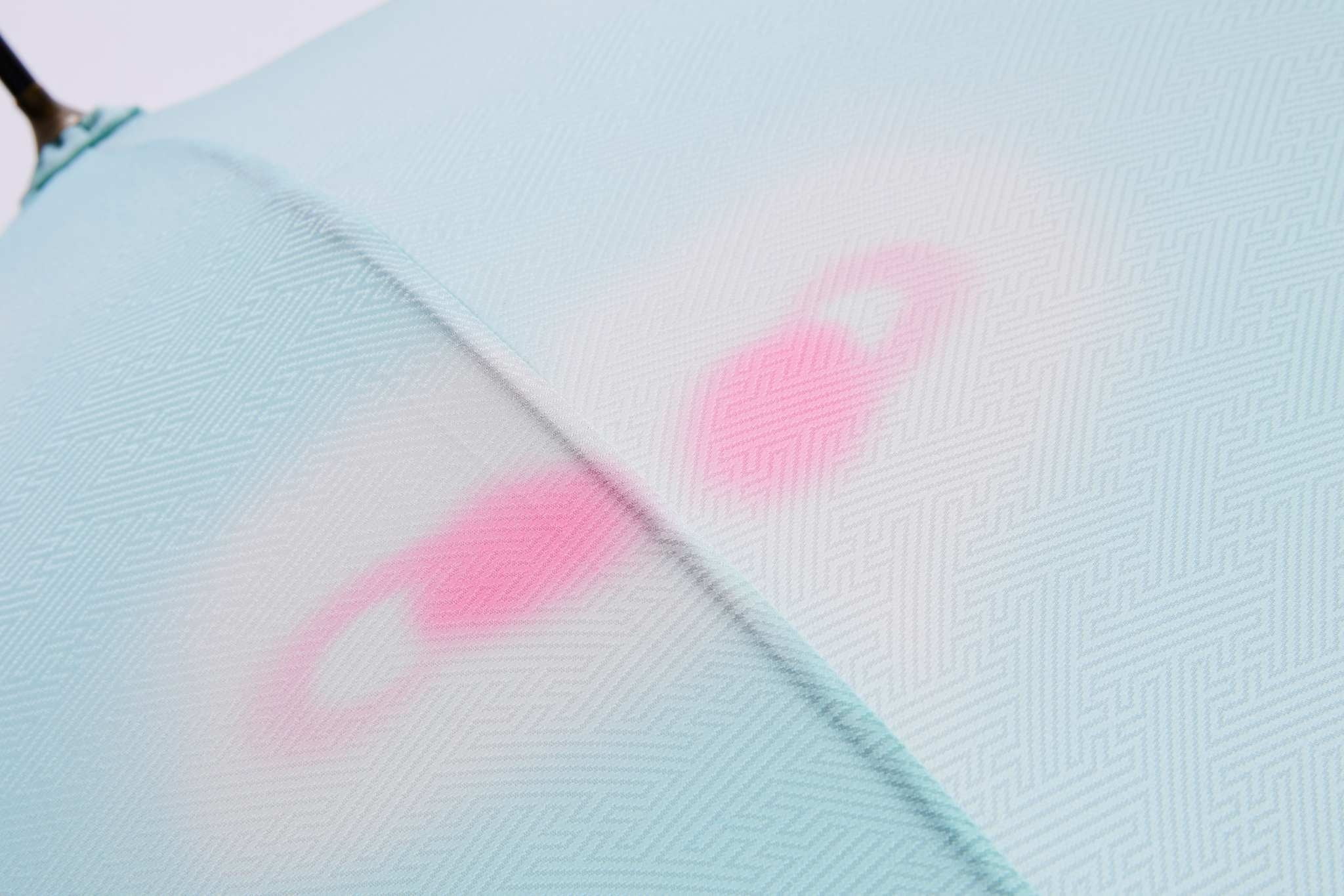 Kimono Japanese Umbrella - Watagumo Design - close-up of canopy fabric