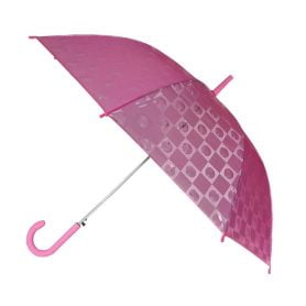 Pink clear umbrella with a 3D effect