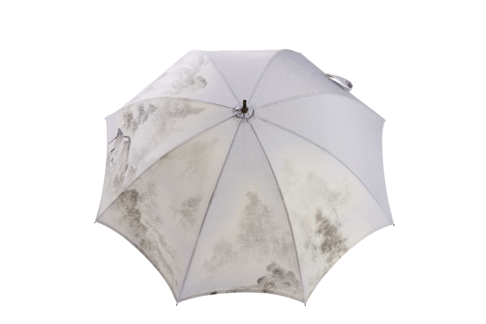 Suminagashi Kimono Umbrella canopy - top view