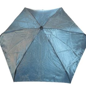 A blue satin compact umbrella, currently on special offer uphere in Umbrella Heaven!