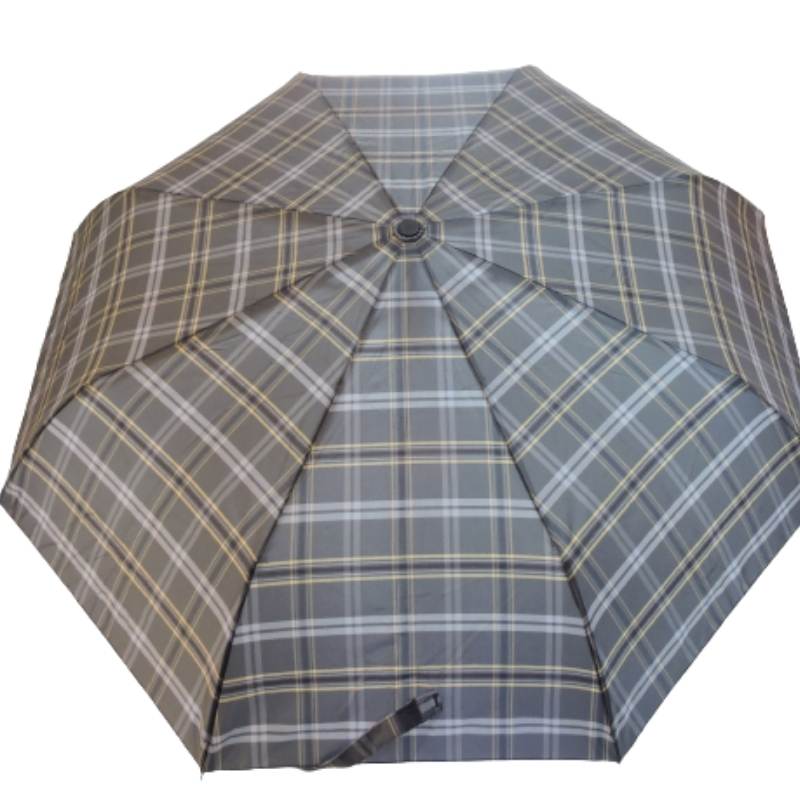 City compact folding umbrella range - checked design, canopy